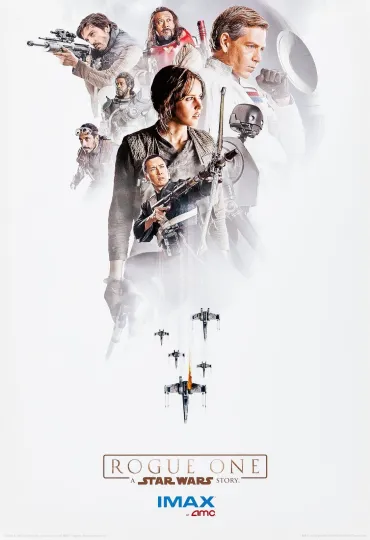 2016 Star Wars Rogue One Movie Poster Cassian Andor Jyn Erso K-2SO Baze Premium Matte Vertical Poster
