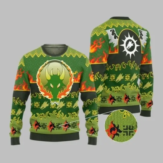 Discover 2025 Christmas Warhammer Salamanders Iconic Ugly Christmas Sweater