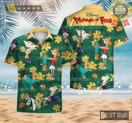 Discover Phineas And Ferb Disney Hawaiian Shirt