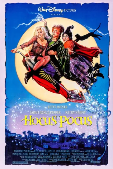 1993 Hocus Pocus Movie Poster - Vertical Poster with Winnie, Sarah, Mary Bette Midler