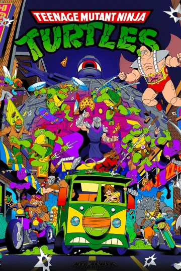 1987 Teenage Mutant Ninja Turtles Movie Poster, Leonardo Michaelangelo Vertical Poster