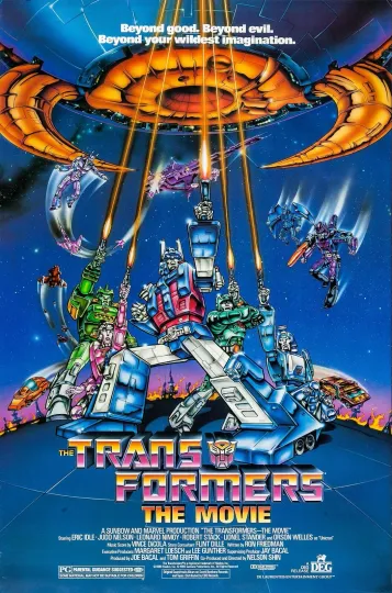1986 Hasbro Transformers The Movie Poster, Animated Optimus Prime