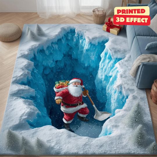 Discover Santa Claus Christmas 3D Printed Area Rug, Christmas Rug, Christmas Decor Christmas Welcome Door Mat Winter Home Decor Christmas Decoration