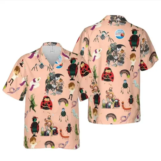 Disney James And The Giant Peach Tropical Summer Vintage Cartoon Hawaiian Shirt