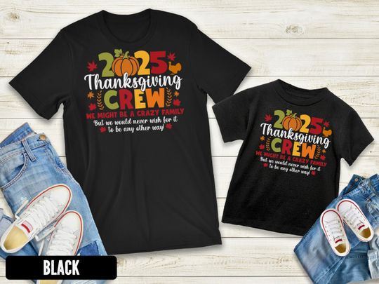 Thanksgiving Crew T-Shirt, Unisex Tee, Family Gathering Shirt, Autumn Celebration Apparel, Holiday Family Tee