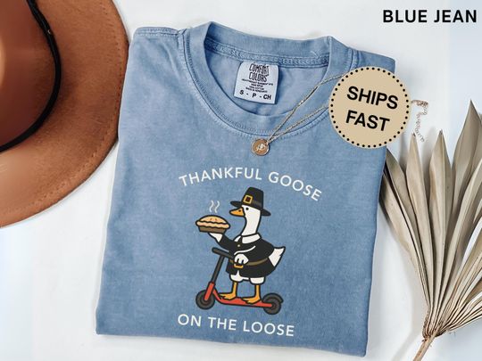 Discover Thanksgiving Shirt Funny, Silly Goose Shirt, Thankful TShirt, Turkey Day Comfort Colors Tee, Give Thanks Top, Christian Clothes Fall Pilgrim
