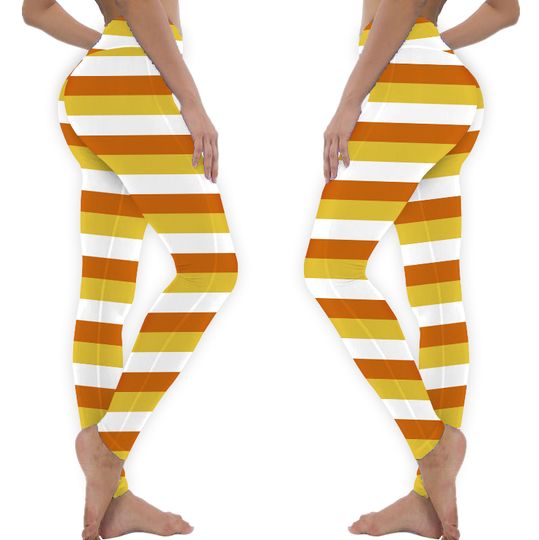 Candy Corn Youth Leggings stripped Halloween leggings pants costume kids