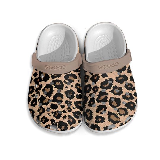 Lined Clogs Leopard Print Slip-On Fuzzy Shoes