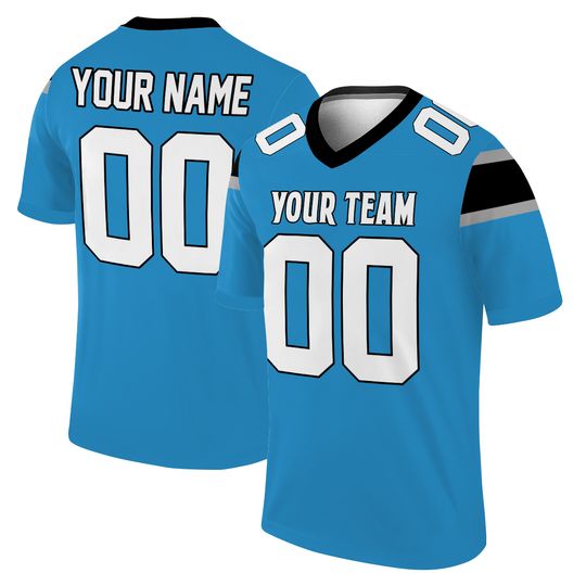 Custom Carolina Panthers Football Jersey – Blue, Personalized Team Name & Number, Men’s & Women’s Game Jersey
