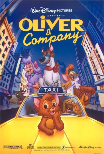 Discover Walt Disney's Oliver & Company movie poster (b)  : 11 x 17 inches