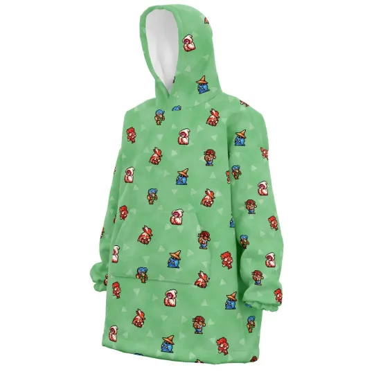 Original Final Fantasy Pattern Oversized Blanket Hoodie