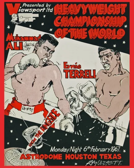 Discover Ali vs Terrell Houston Astrodome 1967 Vertical Poster