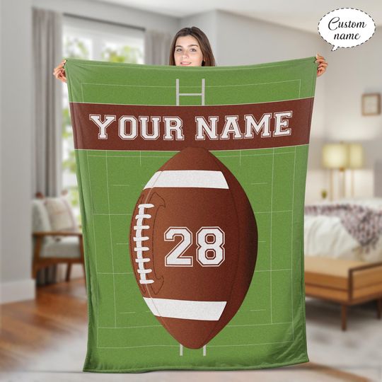 Discover Personalized American Football Field Blanket