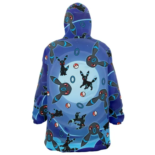 Shiny Umbreon Pattern PKM Oversized Blanket Hoodie