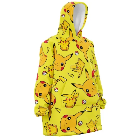 Pika Pattern PKM Oversized Blanket Hoodie