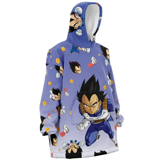 Vegeta Pattern DBZ Oversized Blanket Hoodie