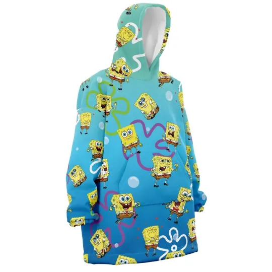 SpongeBob SquarePants Pattern Oversized Blanket Hoodie
