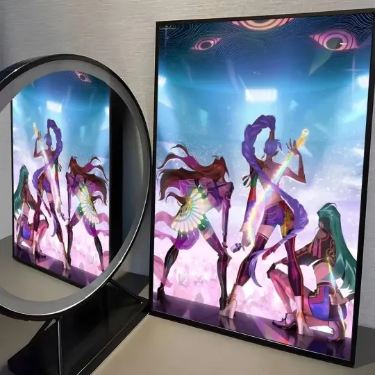 Discover Demon Hunters Kpop Poster HD Wall Art Waterproof Room Anime Picture Decoration