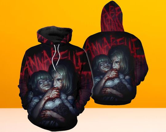 Vintage Annabelle Halloween Hoodie 3D, Lover Annabelle Halloween 3D Hoodie