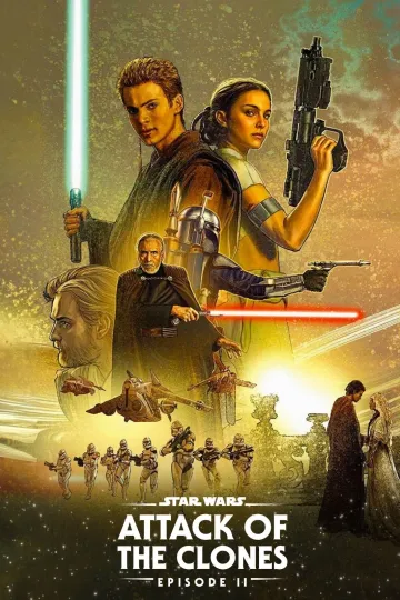 Discover Star Wars Attack of the Clone Movie Poster Premium Wall Art Print Vertical