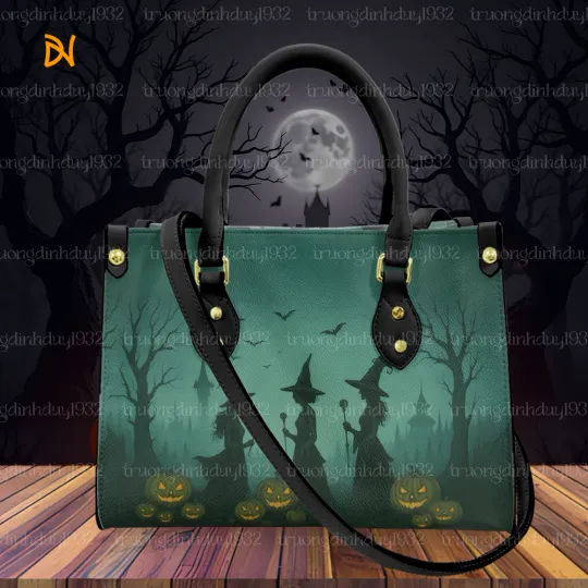 Discover Women's Witch Pattern Bag – Halloween Leather Handbag