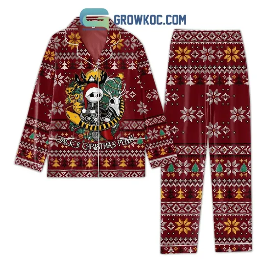 Discover Jack Skellington Christmas Plan Polyester Pajamas Set