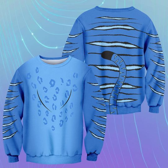 Discover Derpy Tiger Costume Hoodie, Tiger Costume Sweatshirt, Blue Tiger Shirt, Movie Tee, Halloween Cosplay Outfits, Gift For Her Him