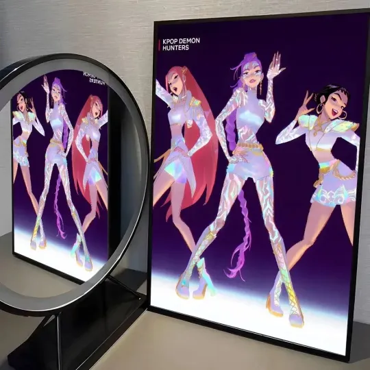 Demon Hunters Kpop Poster HD Wall Art Waterproof Room Anime Picture Decoration