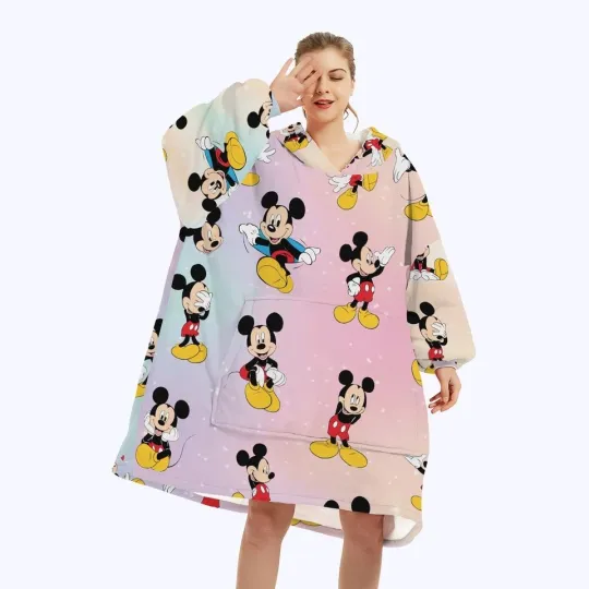 Discover Mickeyyy Mouseee Fleeceee Blanket Hooded Unisex, Blanket Hoodies