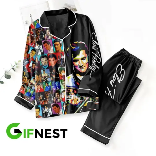 Discover The Famous Singer Button Down Pajamas Set