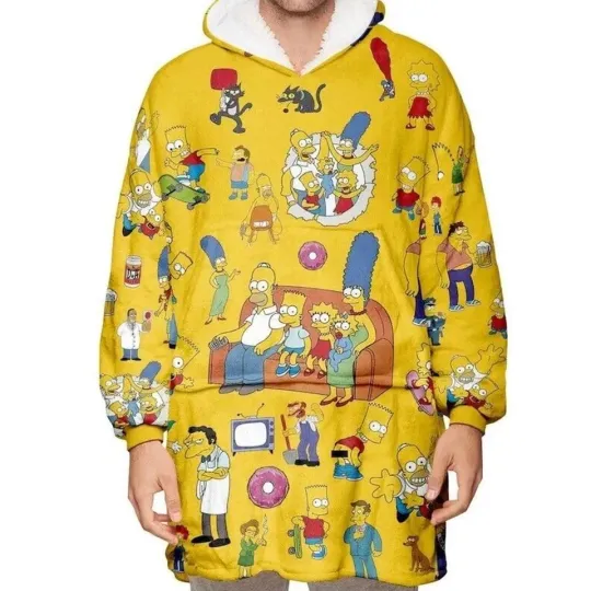 Discover Theee Simpsonsss Blanket Hoodie Kids Birthday Gifts Kids