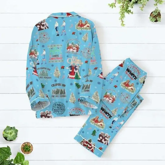 White Christmas Pajamas Set, White Christmas Movie Shirt, Christmas Song Pajamas