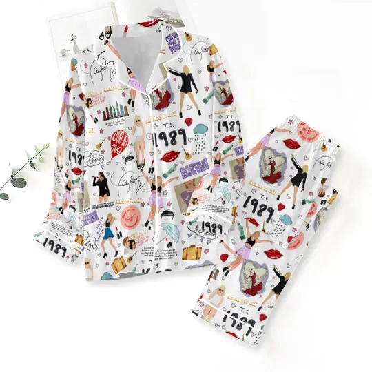 Discover The Famous Singer Button Down Pajamas Set