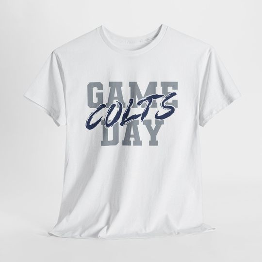 Discover GAME DAY Indianapolis Football Shirt, Colts Fan Tee, Blue and White Game Day Top, Indianapolis Colts Tailgating Shirt