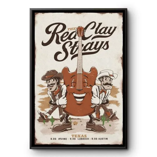 Discover HOT The Red Clay Strays Texas 2025 Tour Poster 18x24