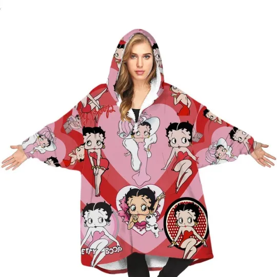 Discover Bettyyy Boop Blanket Hoodies, Gifts for Friends, Xmas Gifts Kids