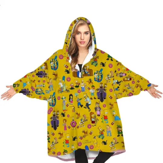 Discover Theee Simpsonsss Blanket Hoodie Kids Birthday Gifts Kids