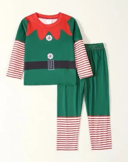 NEW Christmas Elf Girls Boys Pajamas Set