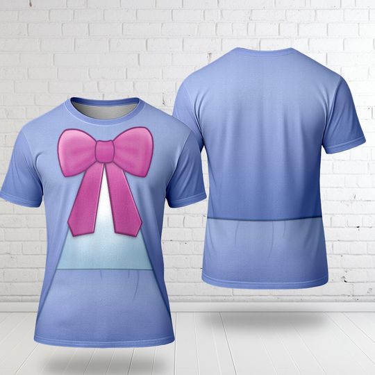 Blue Fairy Godmother Women 3D T-Shirt, Cinde Halloween Costume For Family Group T Shirt