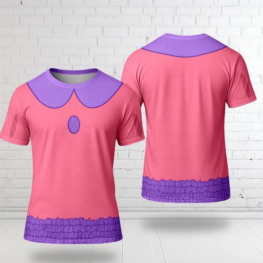 Daisy Duck Inspired Costume 3D T-Shirt, Daisy Duck Cosplay 3D Tee