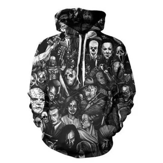 Discover 3D Hoodie Unisex Horror Character Hoodie Halloween 3D Hoodie Gift