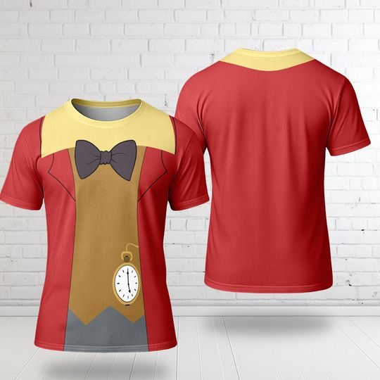 Discover White Rabbit Costume 3D T-Shirt, Alice In Wonderland Character 3D T-Shirt