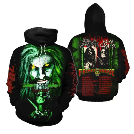 Discover Robbb Zombie Freaksss Onnn Paradeee 2023 Hoodie 3D Kids, Size S