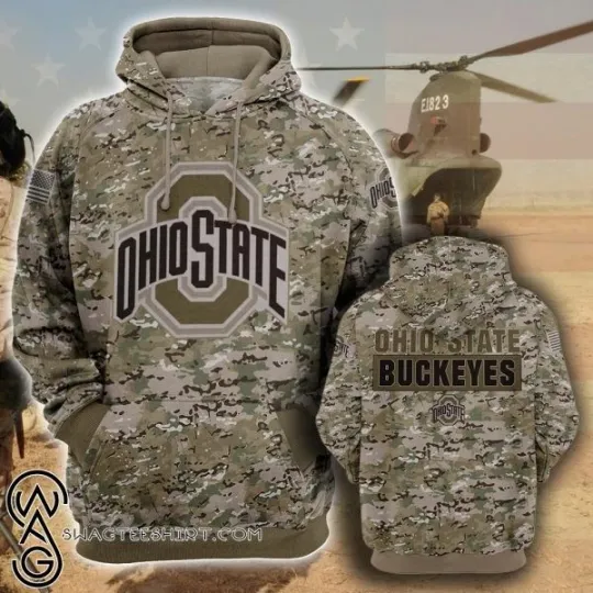 Ohio SB Camo Style 3D Hoodie All Over Print Men Women Gift