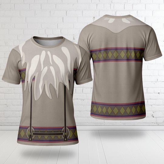 Discover Sven Costume T-Shirt, Frozen Sven Cosplay Costume Shirt, Reindeer Cosplay Tee, Halloween All Over Print Shirt, Cartoon Character 3D Tee