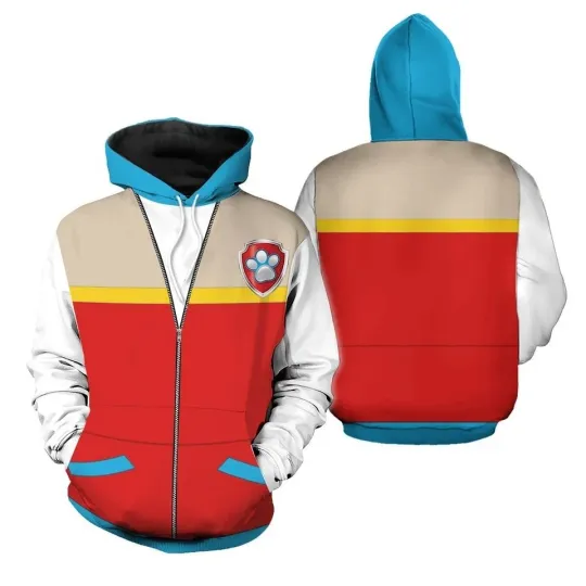 Plus Size Ryder 3D Hoodie Halloween Ryder Paw Cosplay 3D Hoodie Halloween Gifts