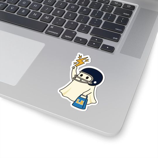 Discover Halloween Ghost Sticker, Los Angeles Football Sticker, Chargers Football Sticker, Football Fan Sticker