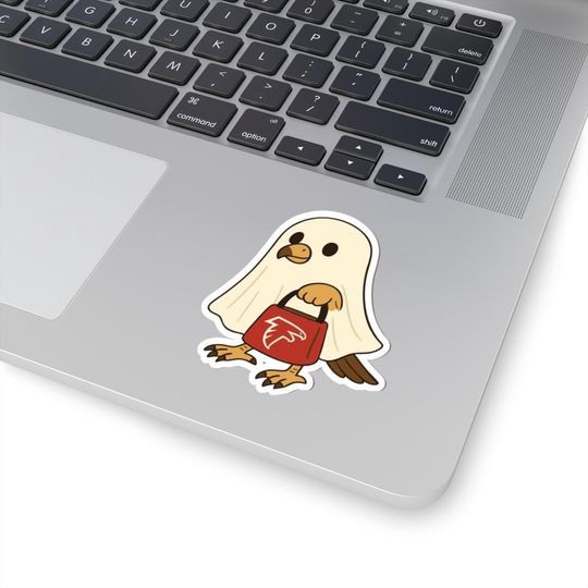 Halloween Ghost Sticker, Atlanta Football Sticker, Falcons Football Sticker, Football Lovers Gift, Game Day Sticker
