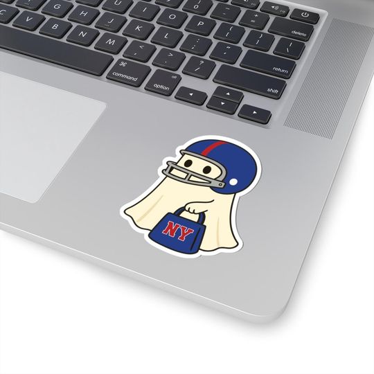 Discover Halloween Ghost Sticker, New York Football Sticker, Giants Football Sticker, football Fan Sticker, Big Blue Sticker, Game Day Sticker