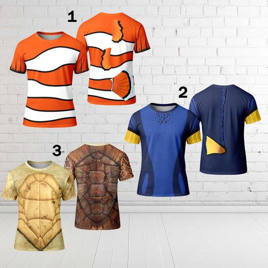 Finding Nemo Dory Costume 3D Shirt, Fish Ocean Cartoon Cosplay Costume Tee